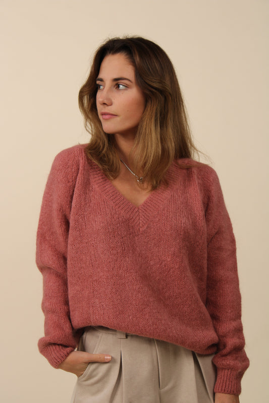 Pull "Chou" Vieux Rose