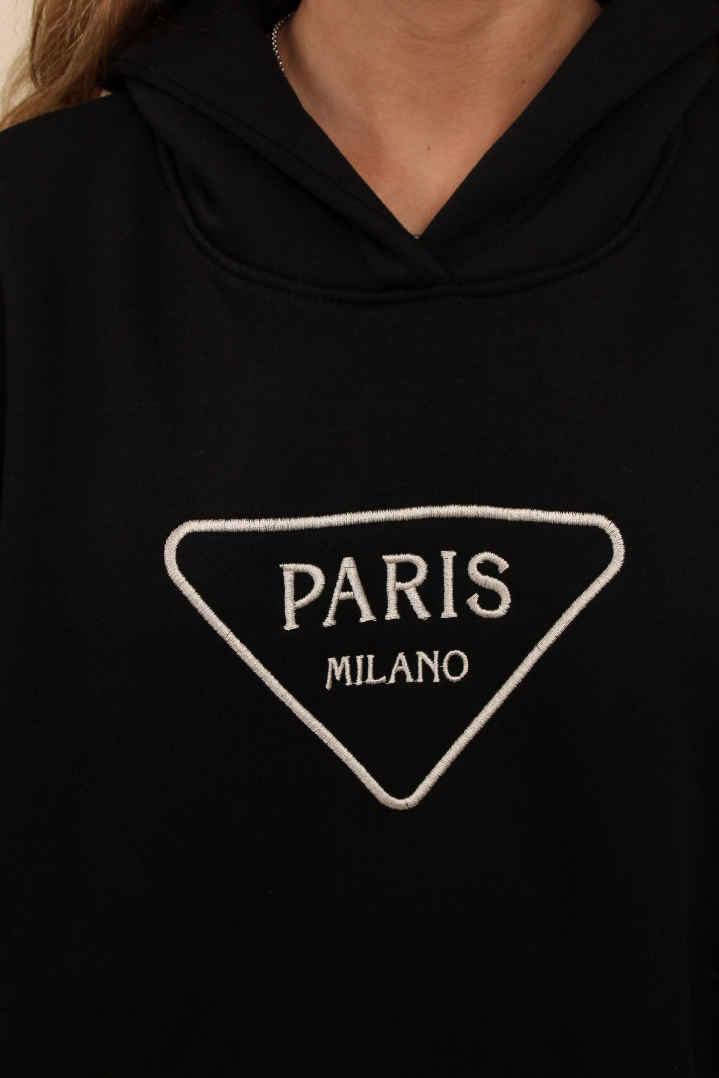 Sweat-shirt "Paris Milano" Noir